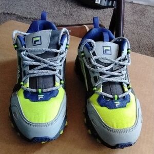 Fila Oakmont TR Kids Size 6 Shoes Green Blue Colorful Athletic Low Sneakers